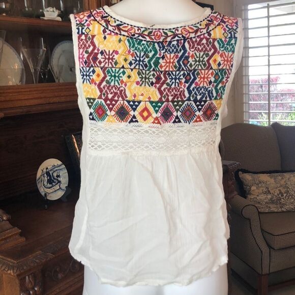 Free People Ivory Lohri Peasant Top Sz XS - Picture 7 of 8